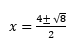 The quadratic formula